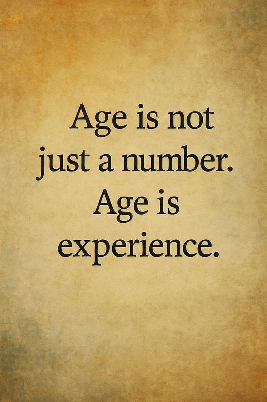 π Age is Not Just a Number β Itβs a Treasure of Experience π