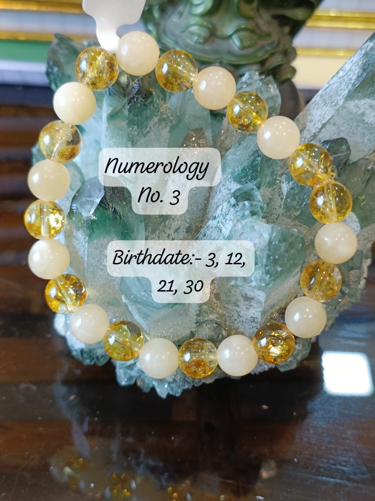 Numerology No. 3 Bracelet (Jupiter Energy) – Wisdom, Growth & Success Bracelet
