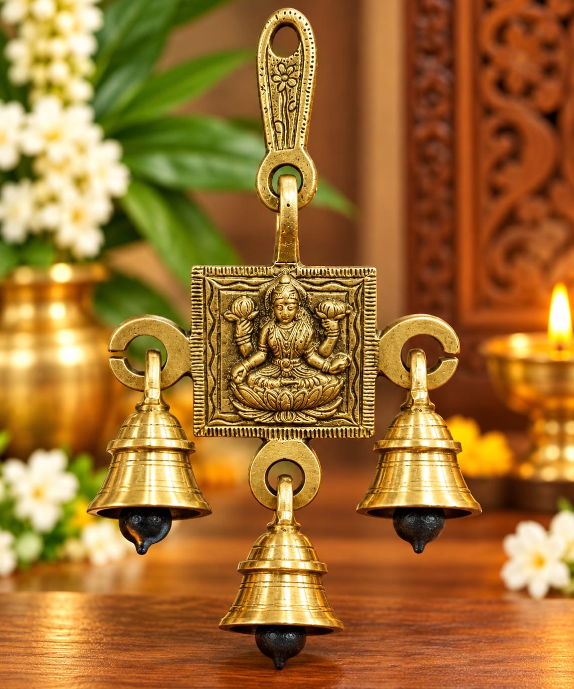 BRASS LAXMI MAA HANGING BELL
