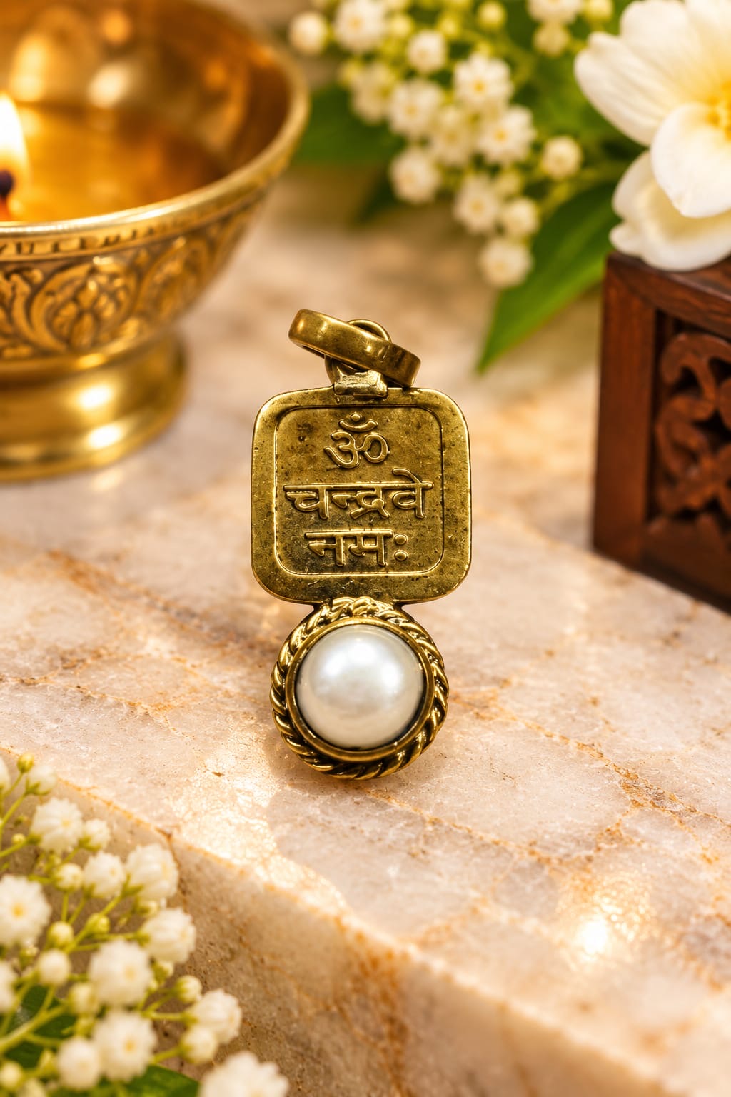CHANDRA MOTI PENDANT โ MOON ENERGY & PEACE