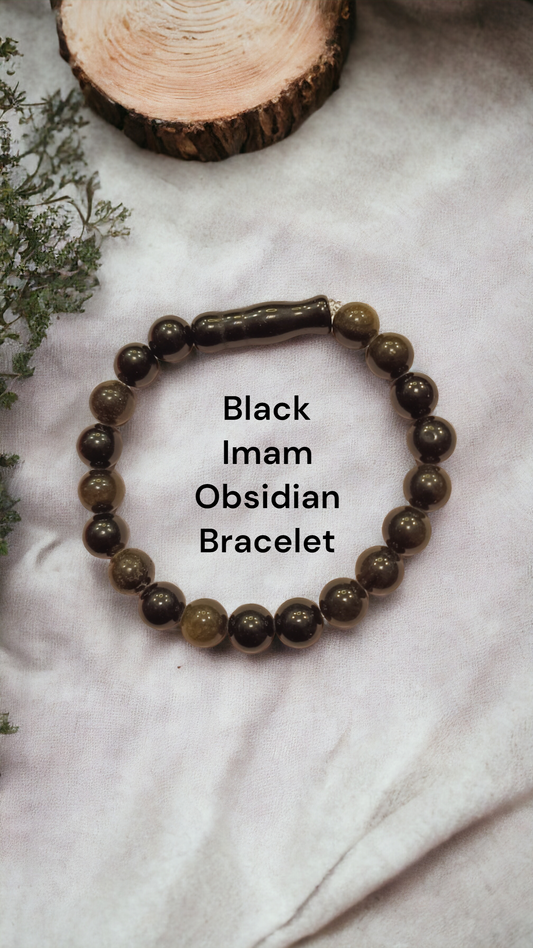 Black Imam Obsidian Bracelet