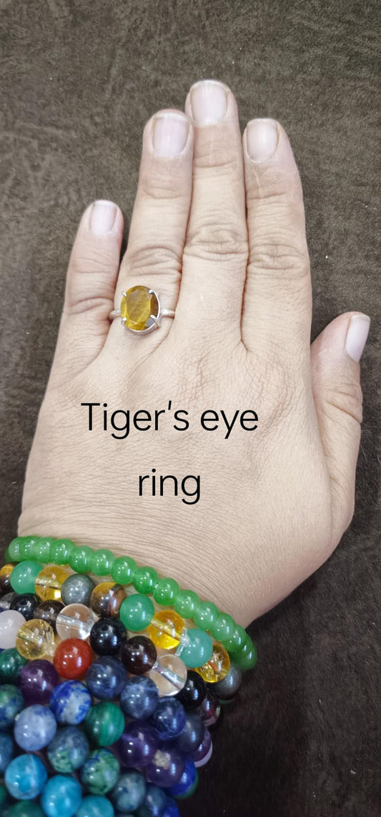 Tiger's eye certified ring