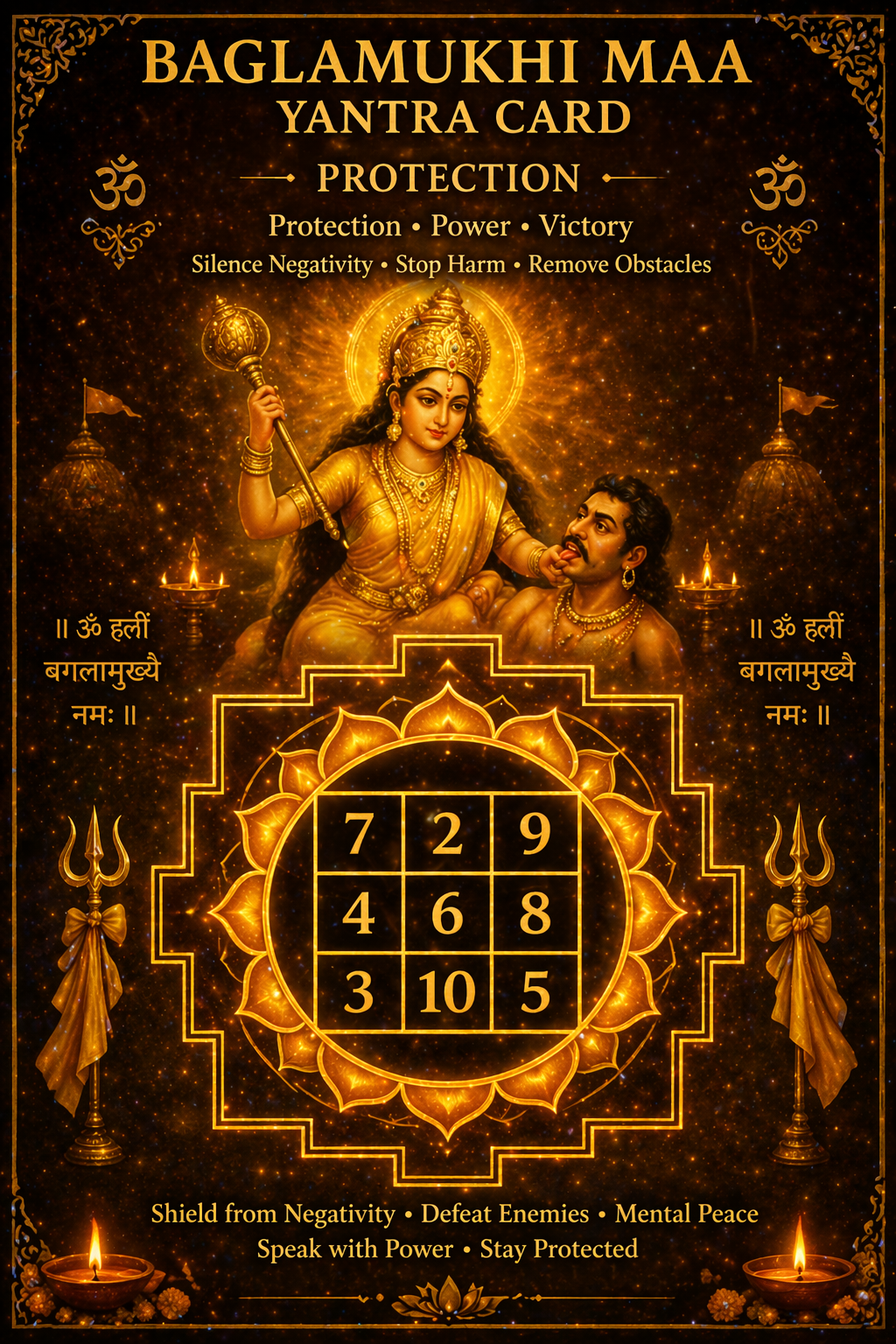 Baglamukhi Maa Yantra Card