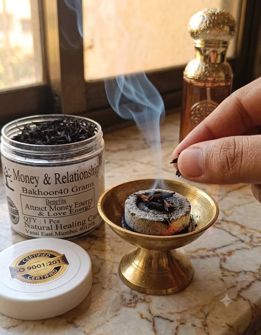 Money & Relationship Bakhoor – Prosperity, Love & Harmony Incense Blend (40g)