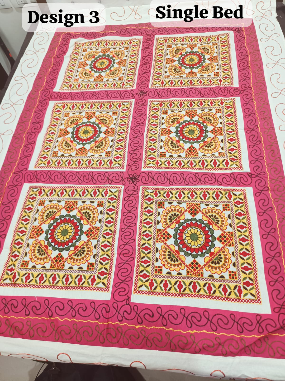 Rajwadi Single Bedsheet design no. 3