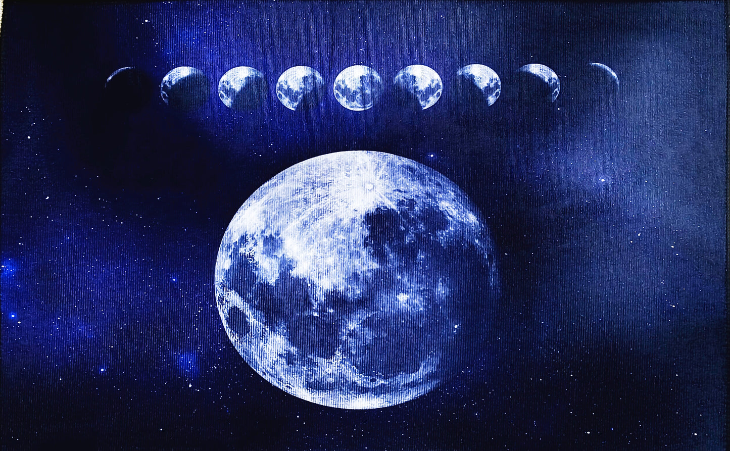 Moon faces mat