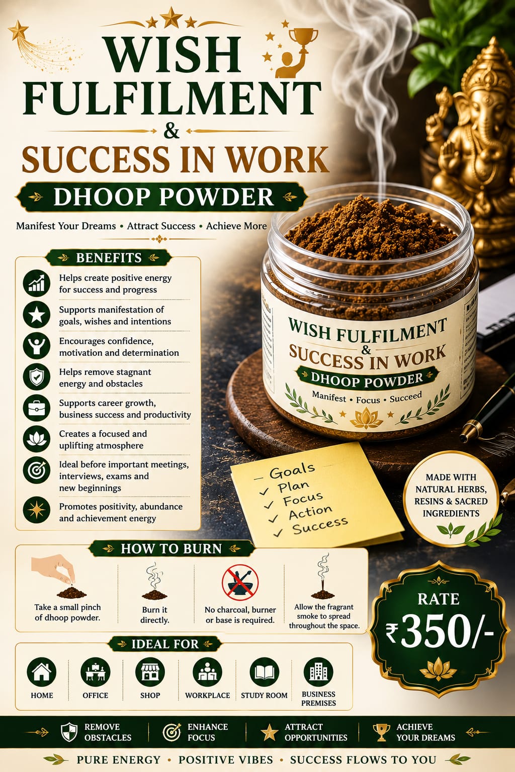 Wish Fulfilment & Success in Work Dhoop Powder