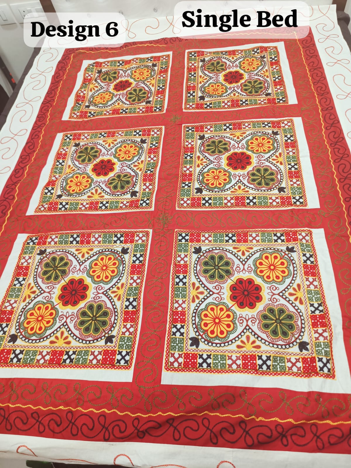 Rajwadi Single Bedsheet design no. 6