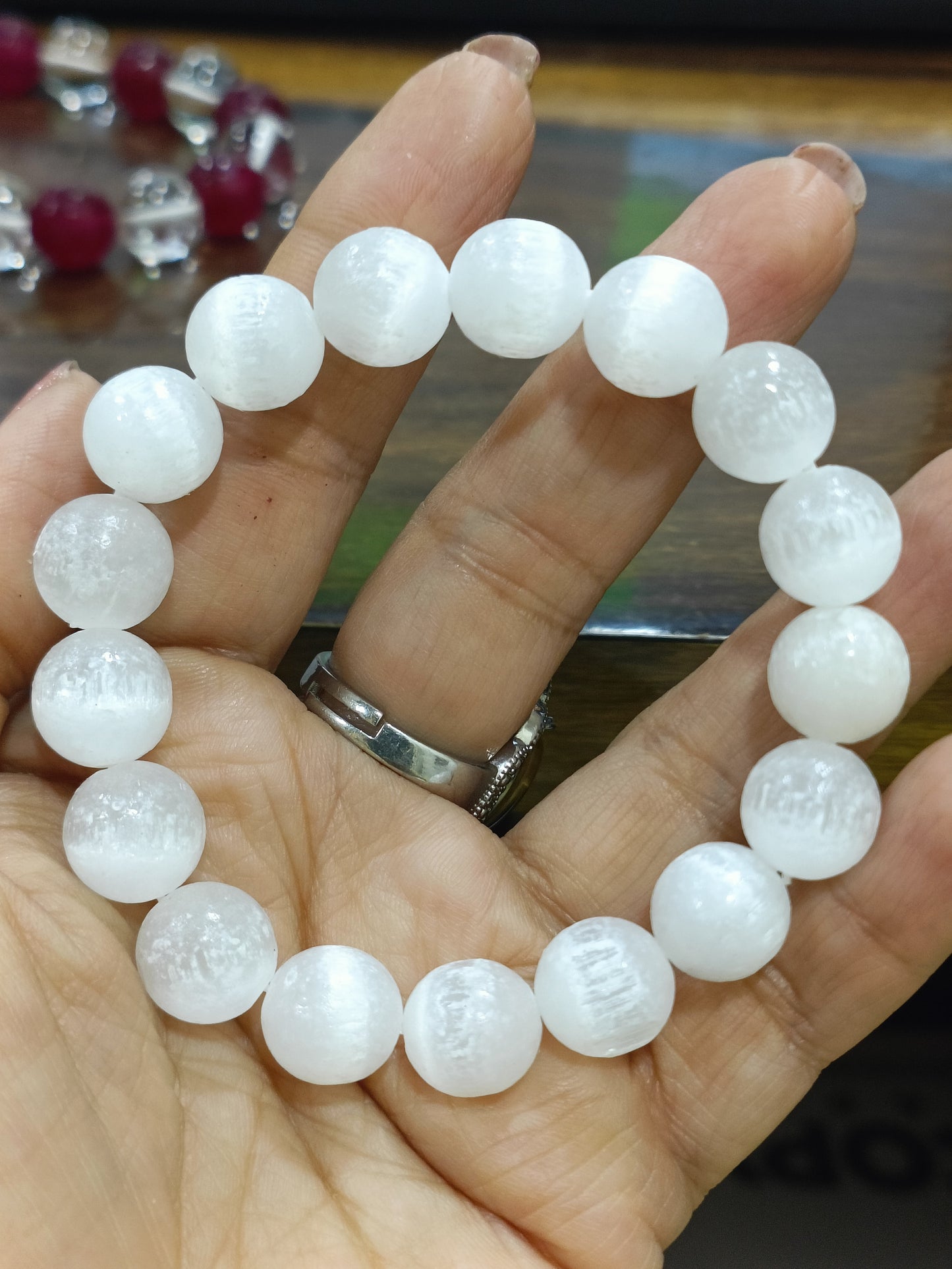 Selenite 12 MM Premium Quality Bracelet