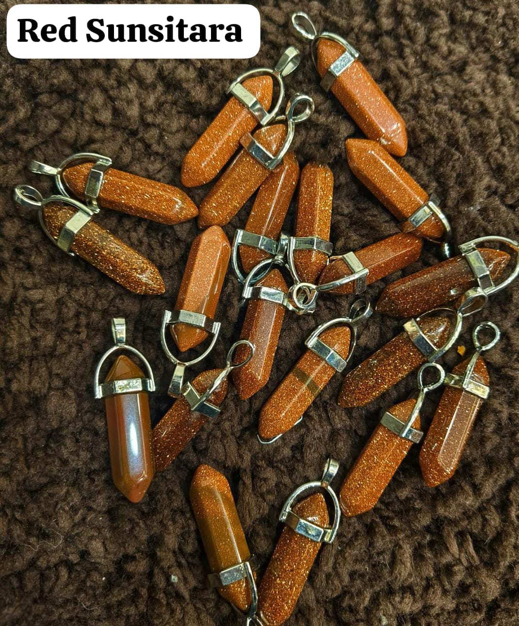 Red Sunsitara Pencil Pendant