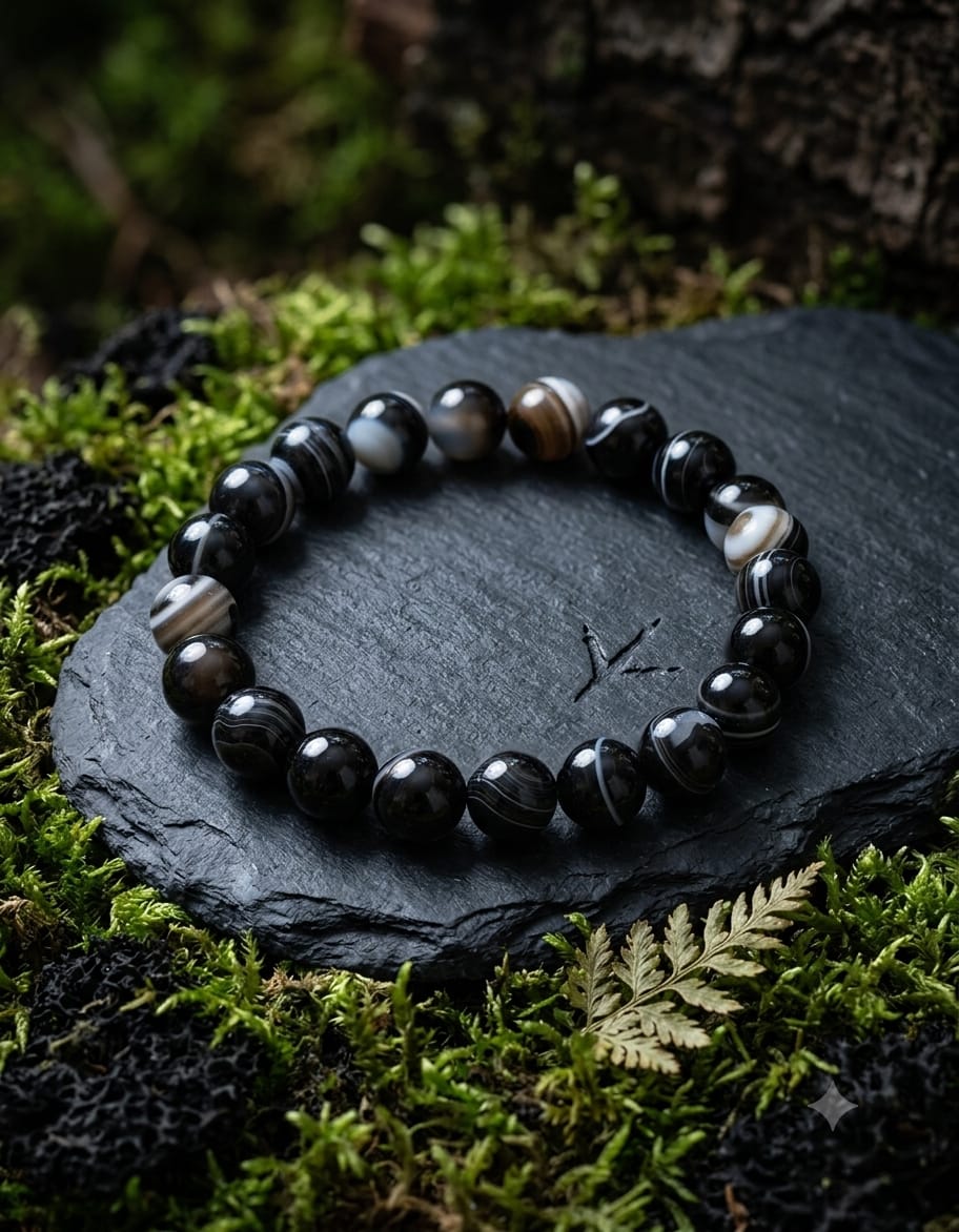 Black Sulemani Bracelet – Evil Eye Protection, Grounding & Energy Shield