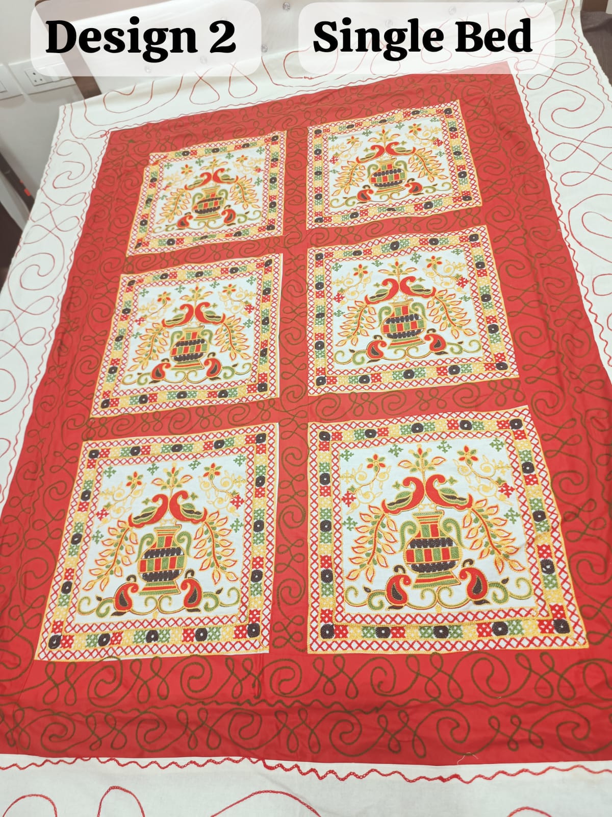 Rajwadi single bedsheet design no. 2
