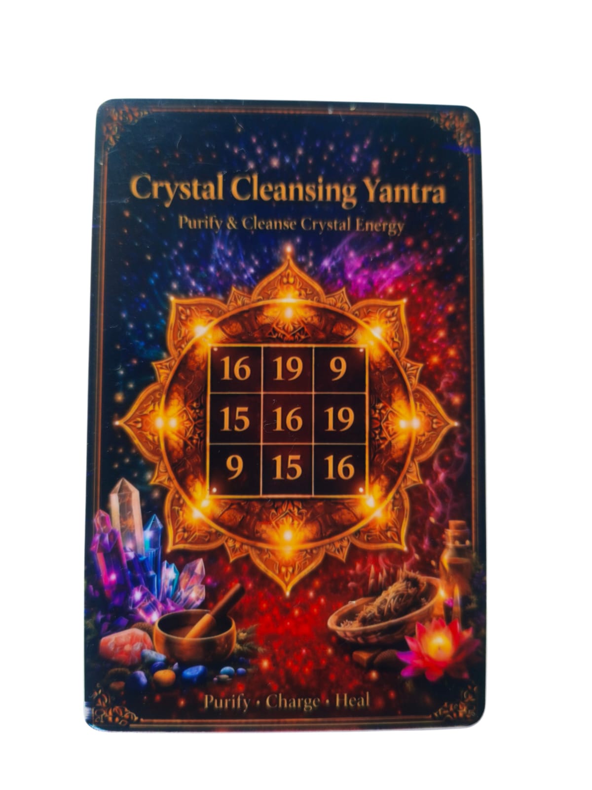 Crystal Cleansing yantra card