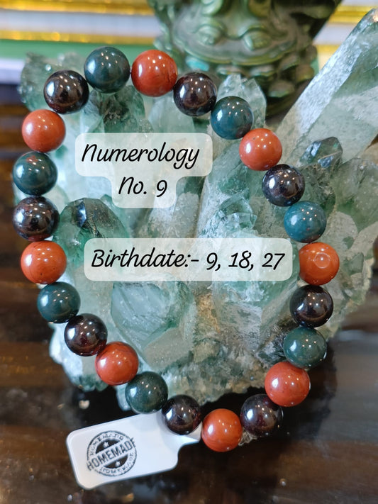 Numerology No. 9 Bracelet (Mars Energy) – Courage, Strength & Action Bracelet
