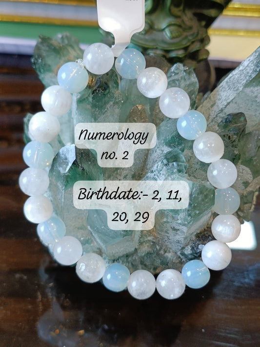 Numerology No. 2 Bracelet (Moon Energy) – Emotional Balance, Peace & Intuition Bracelet