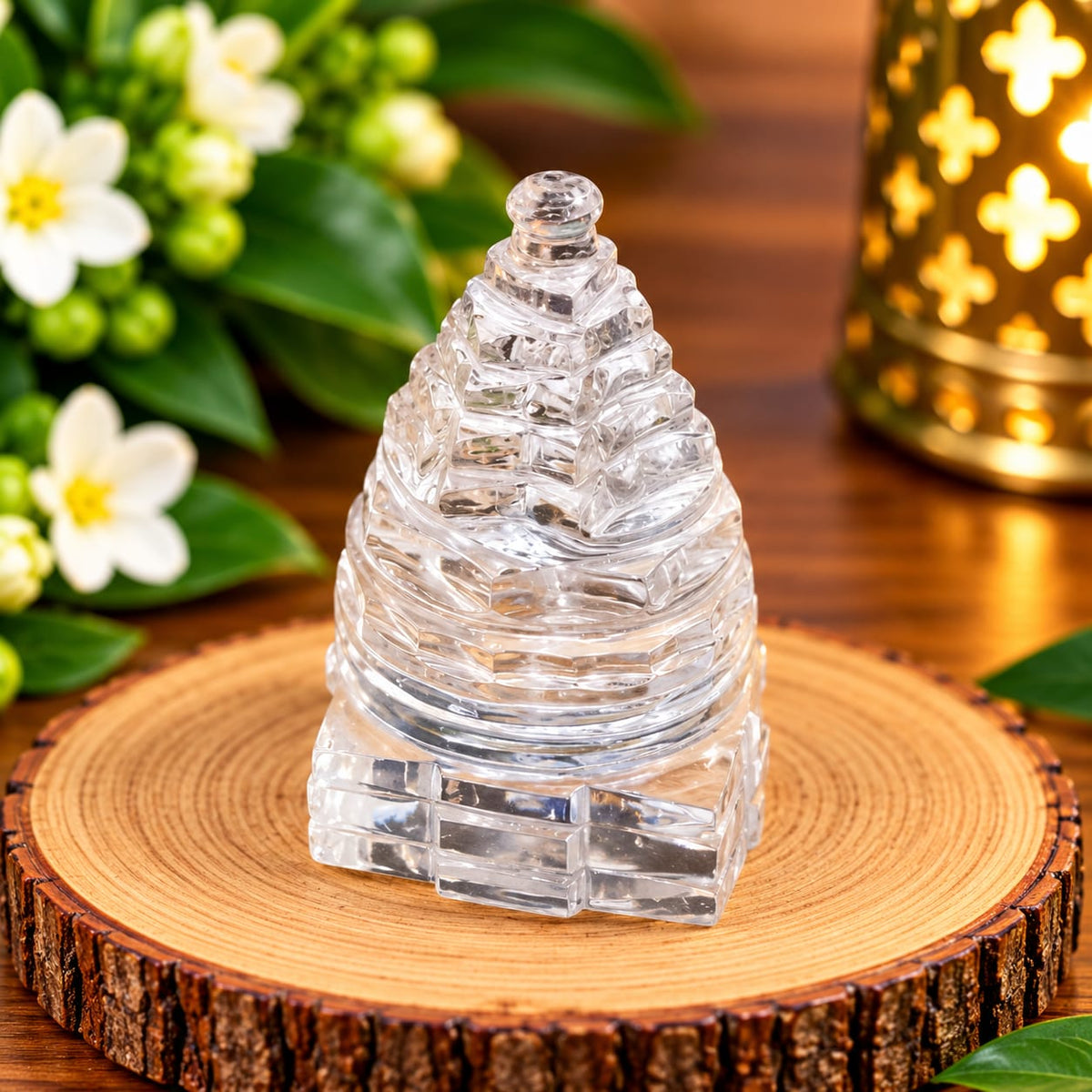CLEAR QUARTZ SHRI YANTRA