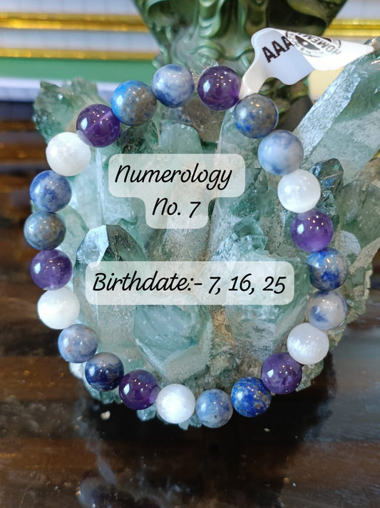 Numerology No. 7 Bracelet (Ketu Energy) – Spiritual Growth, Intuition & Protection Bracelet