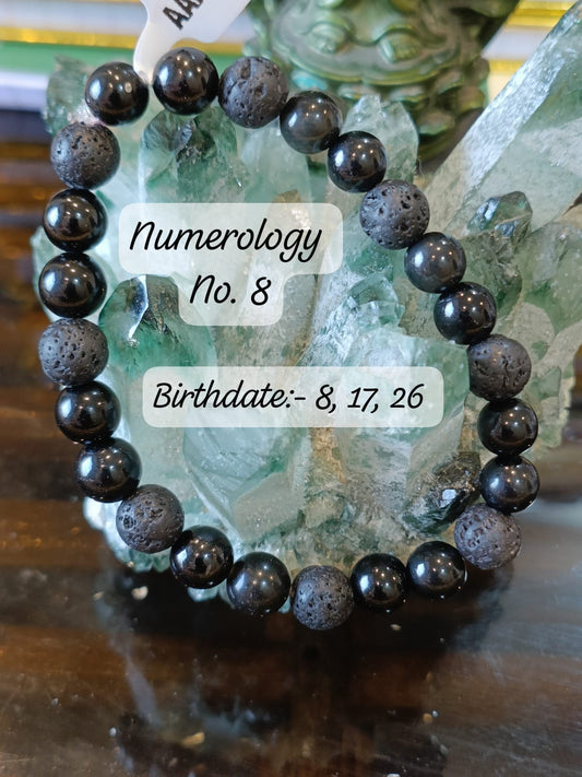 Numerology No. 8 Bracelet (Saturn Energy) – Discipline, Stability & Karma Balance Bracelet