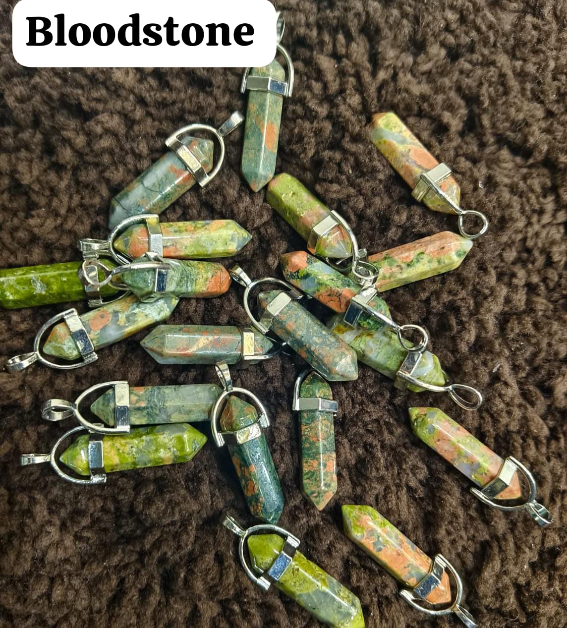 Bloodstone Pencil Pendant