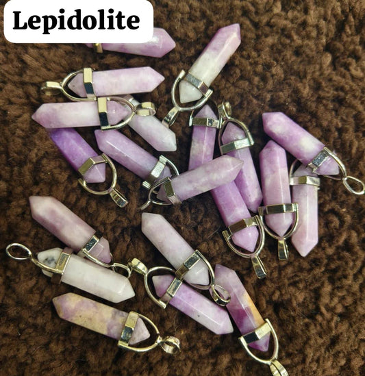 Lepidolite Pencil Pendant