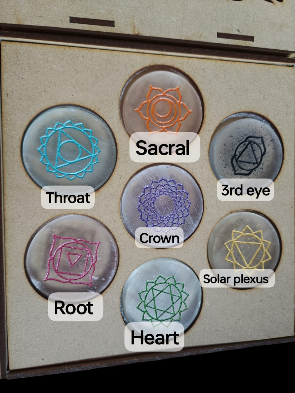 7 Chakra Selenite With Box