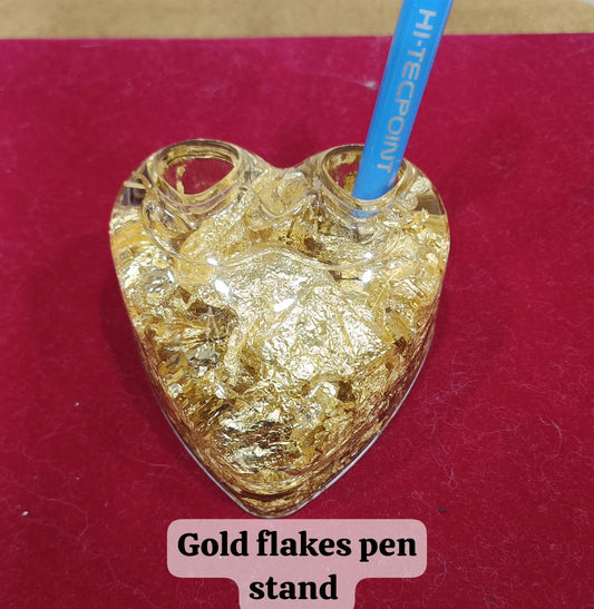 Gold Flakes Pen Stand