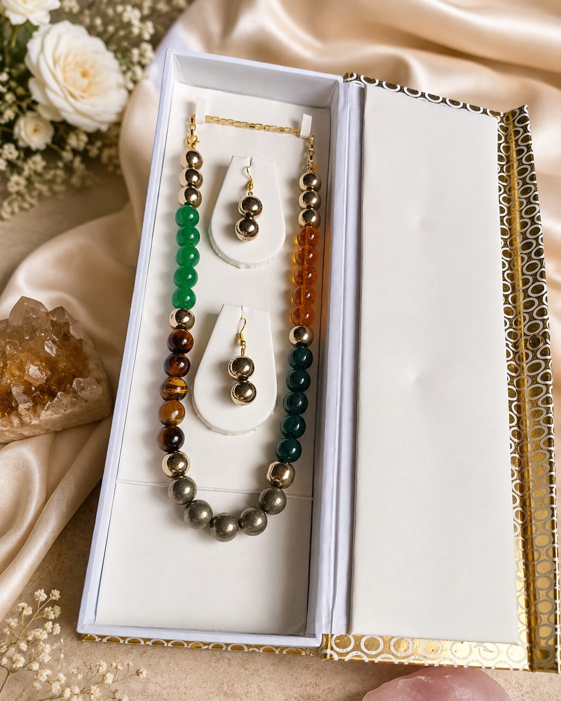 Dhan Yog Premium Crystal Necklace Set