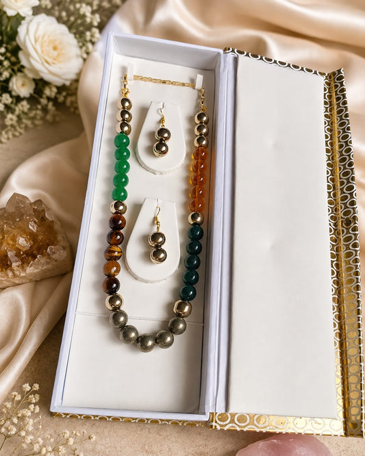 Dhan Yog Premium Crystal Necklace Set