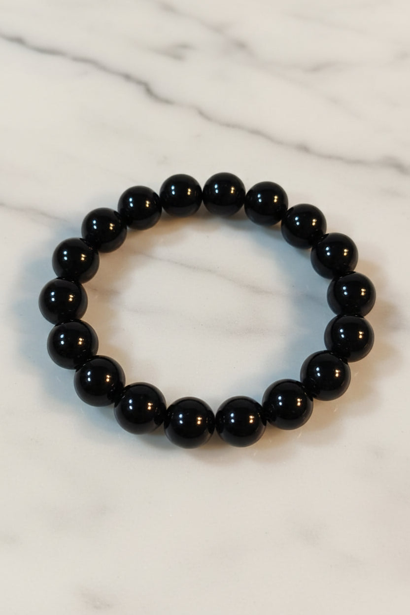 Black Tourmaline 12 MM Premium Quality Bracelet