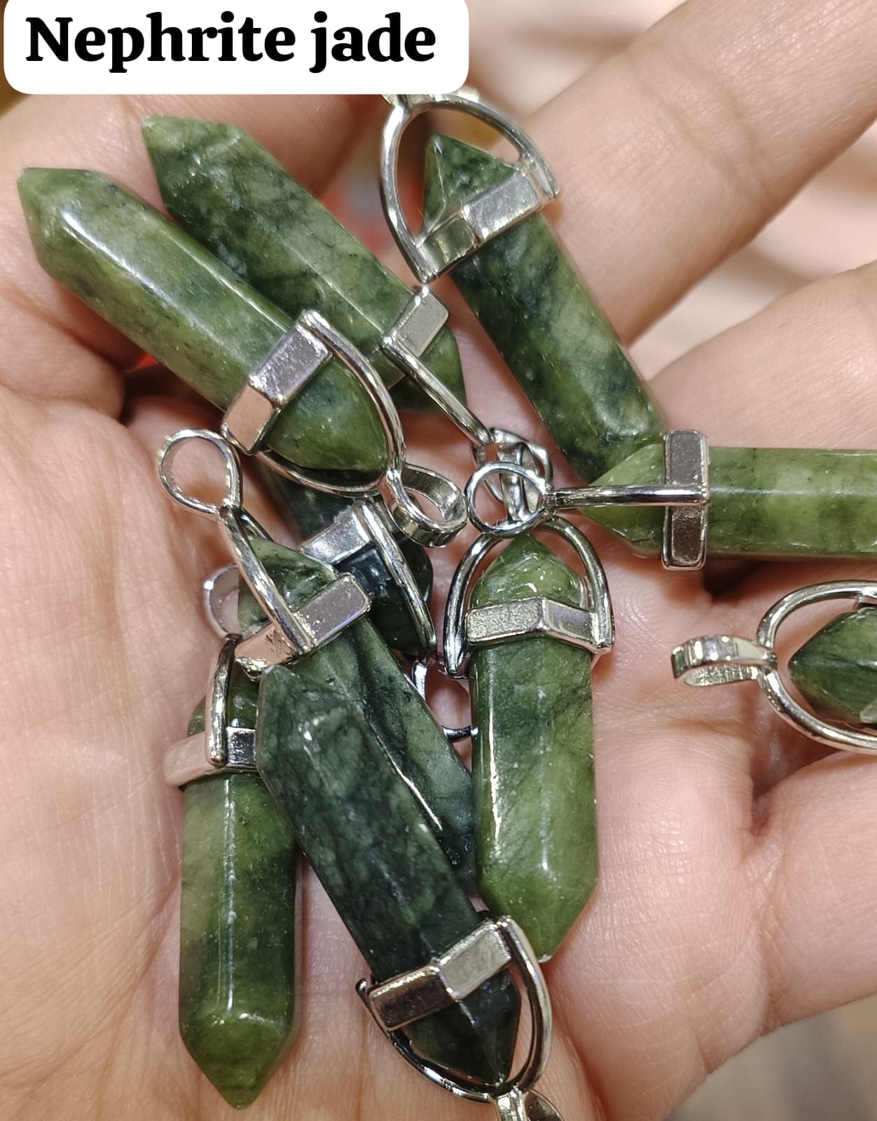 Nephrite Jade Pencil Pendant