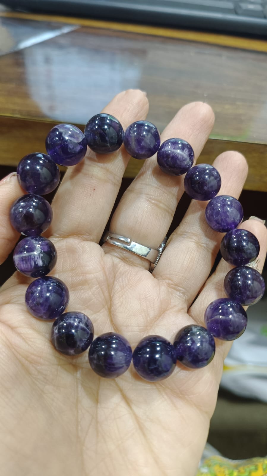 Amethyst 12 MM Premium Quality Bracelet