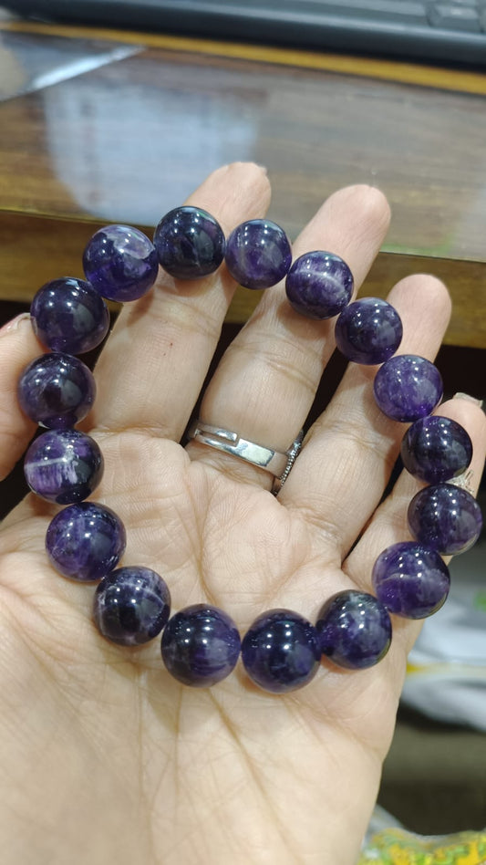 Amethyst 12 MM Premium Quality Bracelet