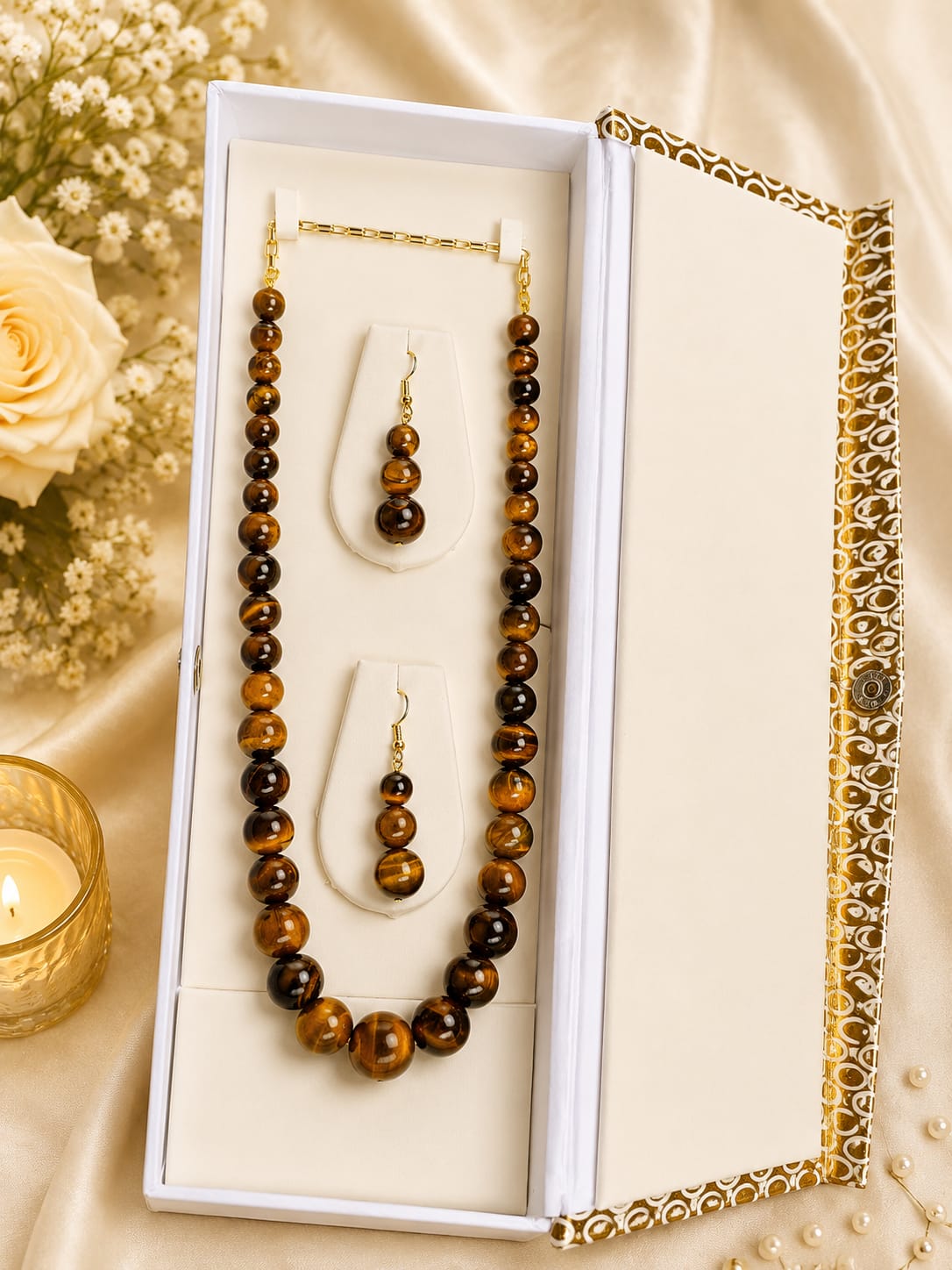 Tiger's Eye Premium Necklace Set