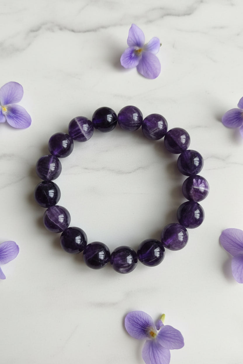 Amethyst 12 MM Premium Quality Bracelet