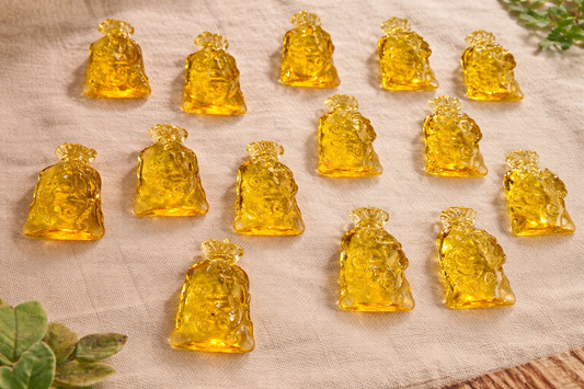 Golden Money Bag Prosperity Crystal