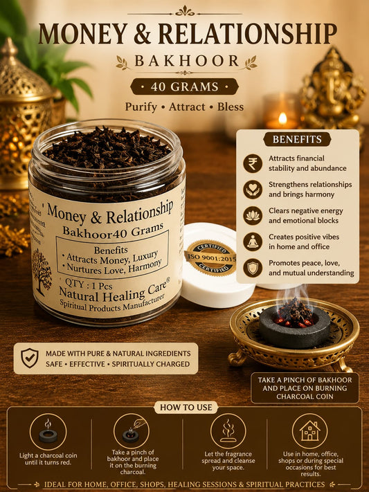 Money & Relationship Bakhoor – Prosperity, Love & Harmony Incense Blend (40g)