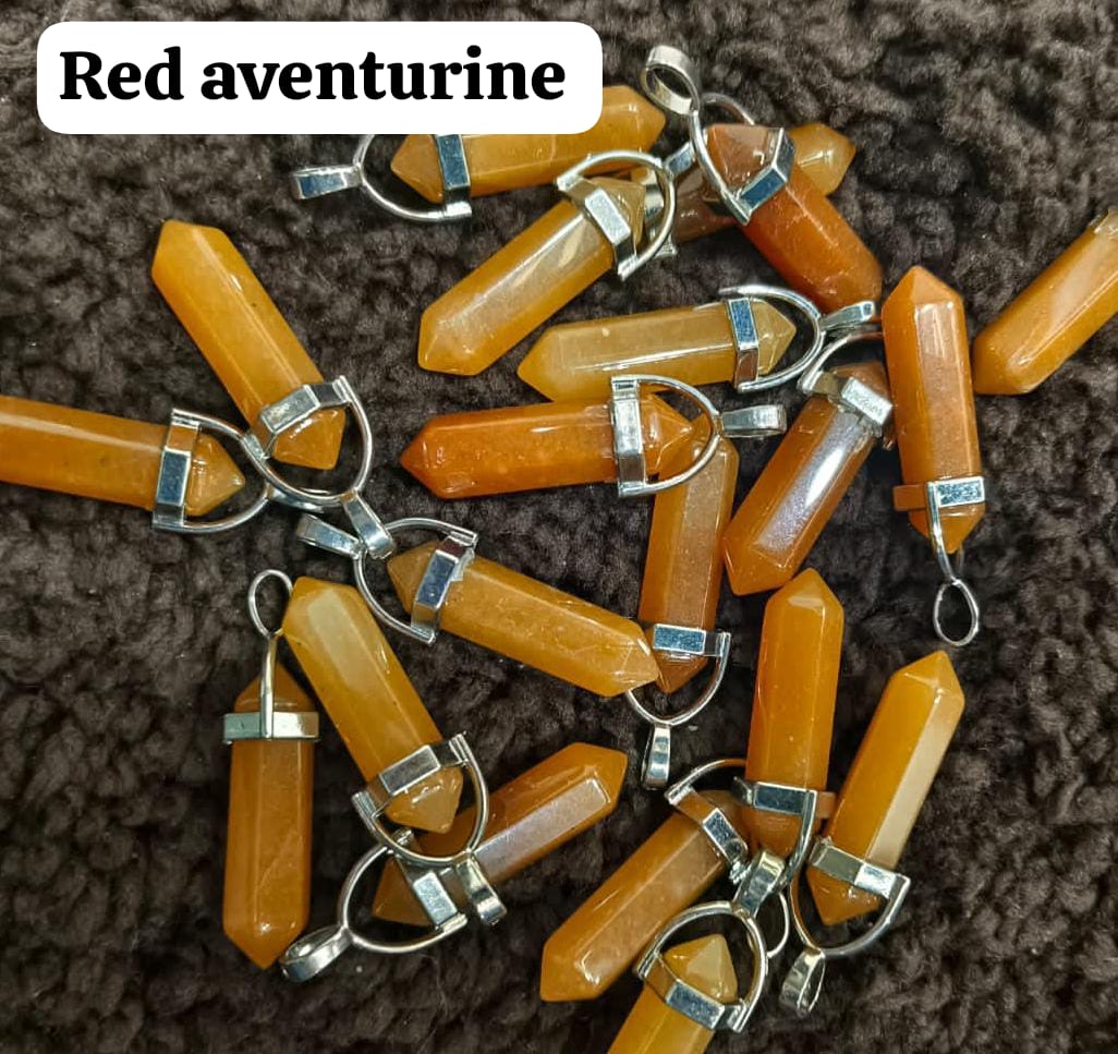 Red Aventurine Pencil Pendant