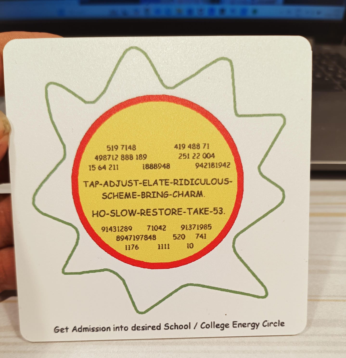 Get admission into desired school or college energy circle acrylic coaster