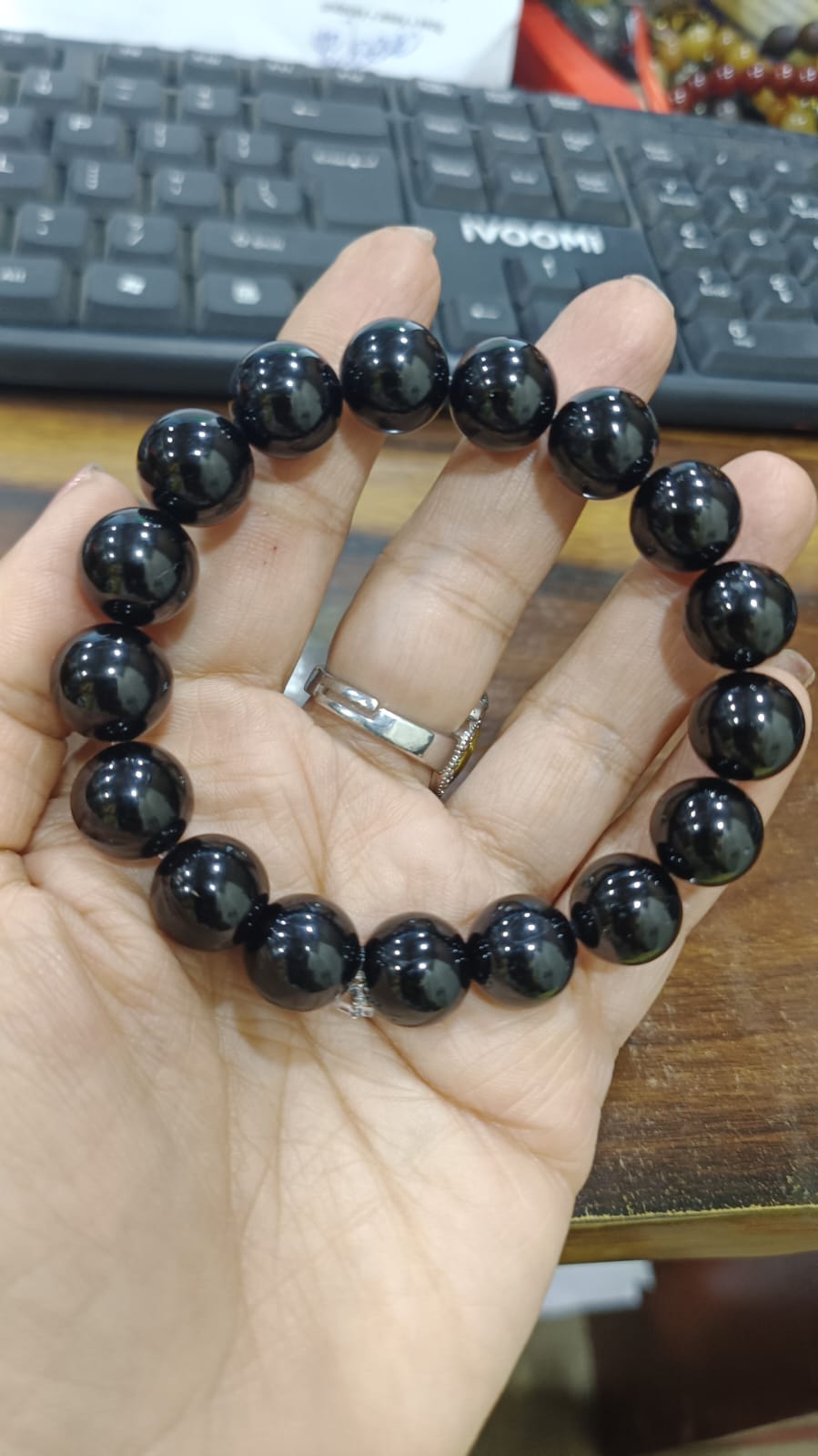 Black Tourmaline 12 MM Premium Quality Bracelet
