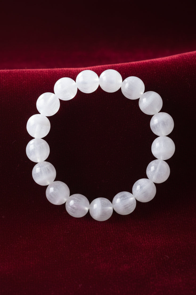 Selenite 12 MM Premium Quality Bracelet