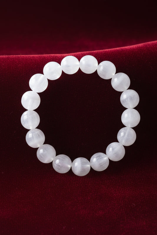 Selenite 12 MM Premium Quality Bracelet