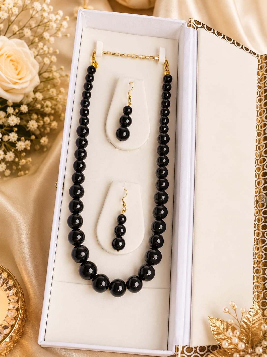 Black Tourmaline Premium Crystal Necklace Set