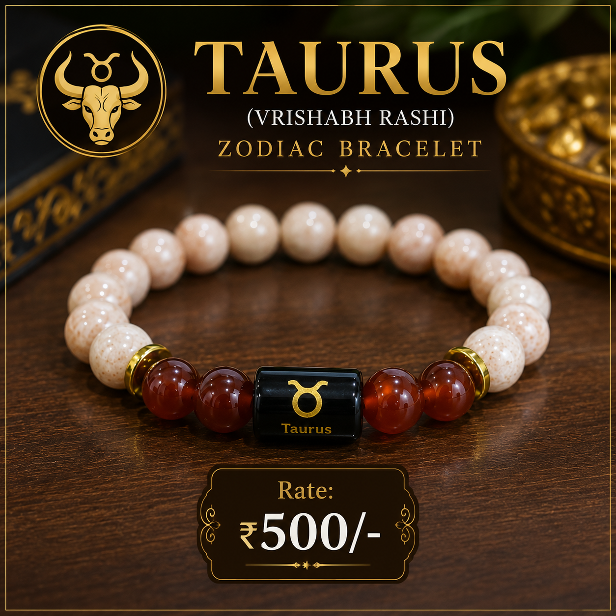 ♉ TAURUS (Vrishabh Rashi) Zodiac Bracelet