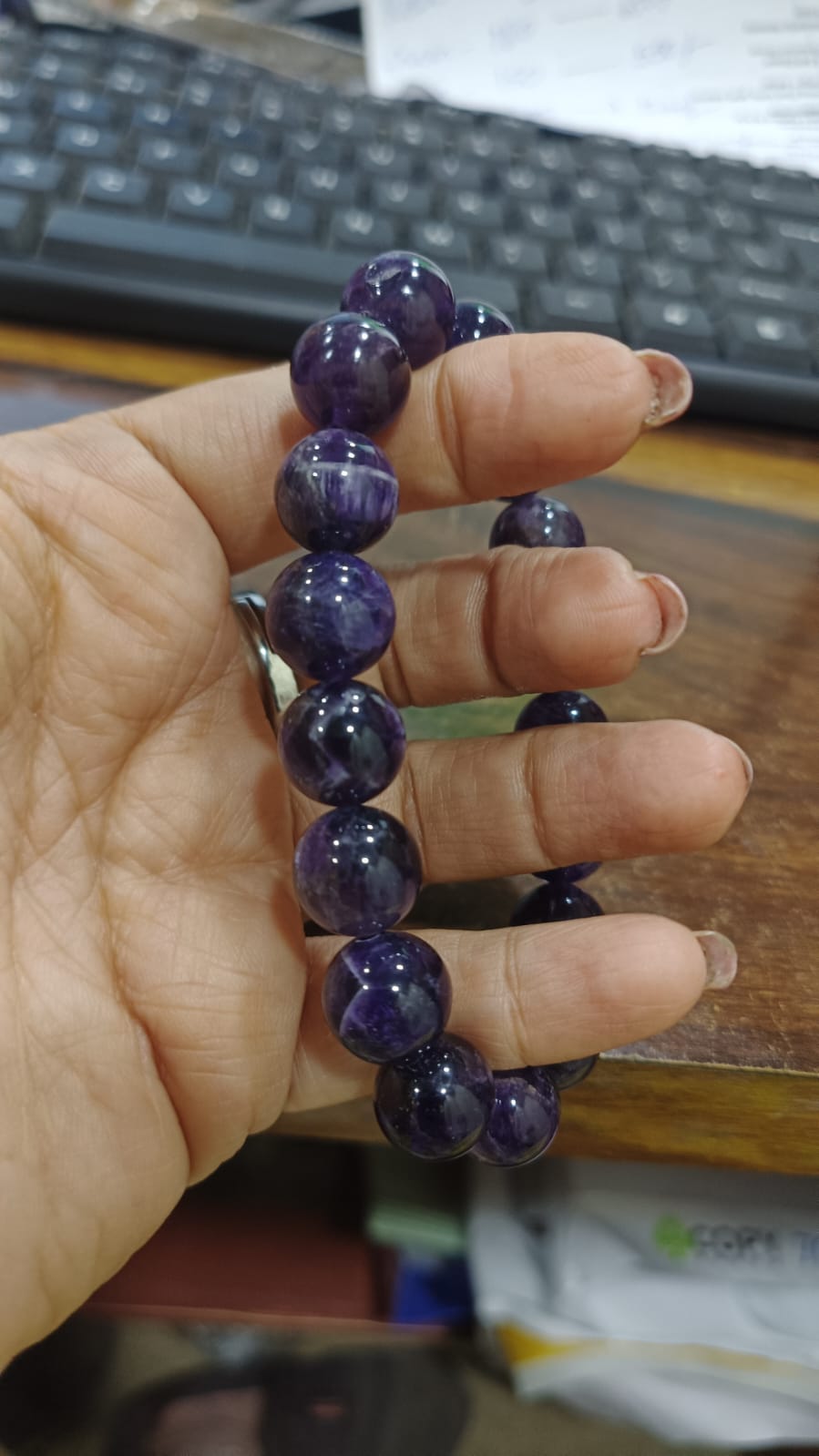 Amethyst 12 MM Premium Quality Bracelet