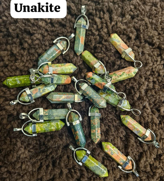 Unakite Pencil Pendant