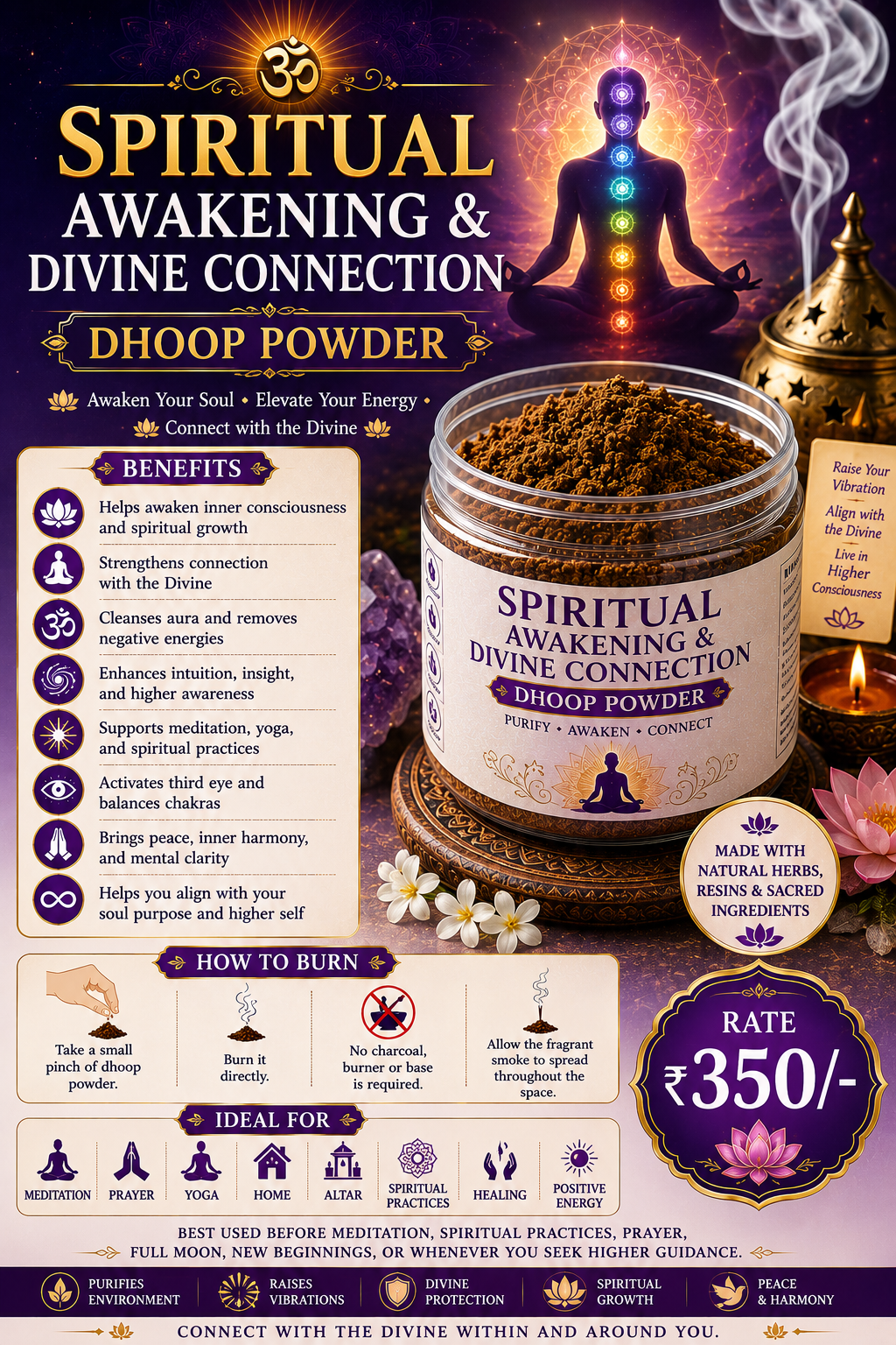 Spiritual Awakening & Divine Connection Dhoop Powder